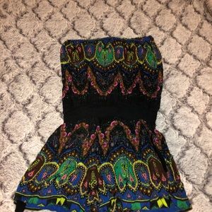 Tube top romper